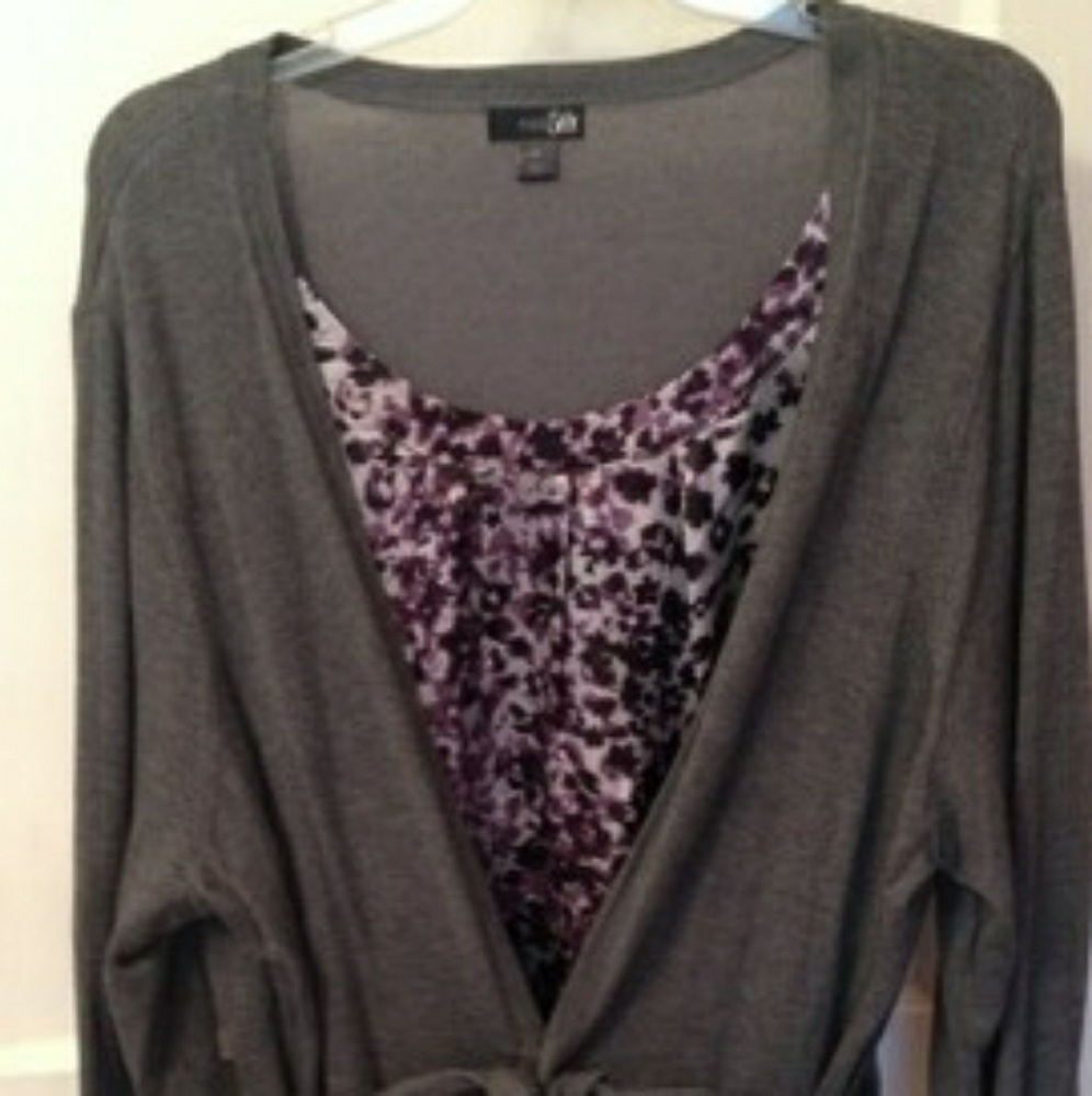 Sweater with attached top
